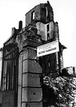 Die zerstörte Parteizentrale der SPD in Hannover